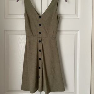 Sage green textured dress